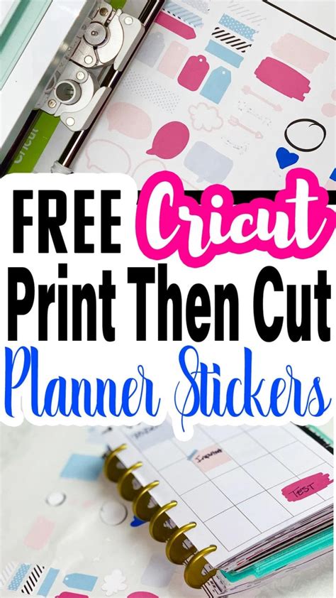 Free Cricut Print Then Cut Planner Stickers ⋆ by Pink