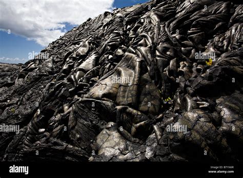 Pahoehoe lava formation, Kilauea volcano, Big Island, Hawaii Stock Photo - Alamy