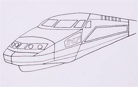 How to draw TGV Train, France