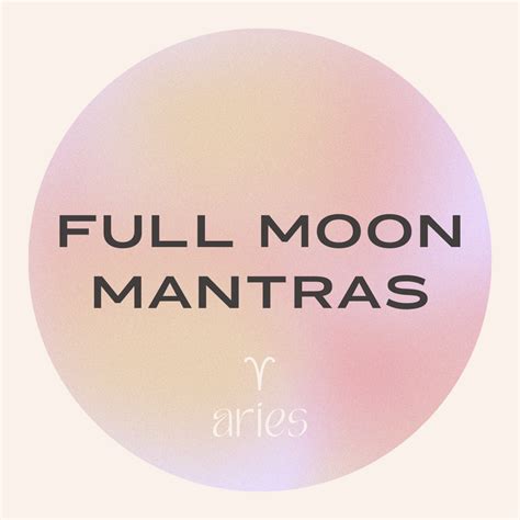 Aries Full Moon Mantras – Ritual Shoppe