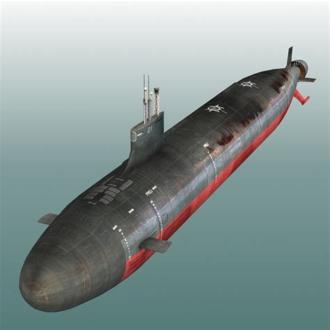 3ds max uss seawolf ssn-21 submarine