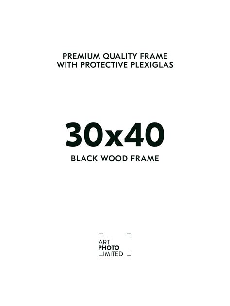 Black Wooden frame 30x40cm - Premium Quality - ArtPhotoLimited