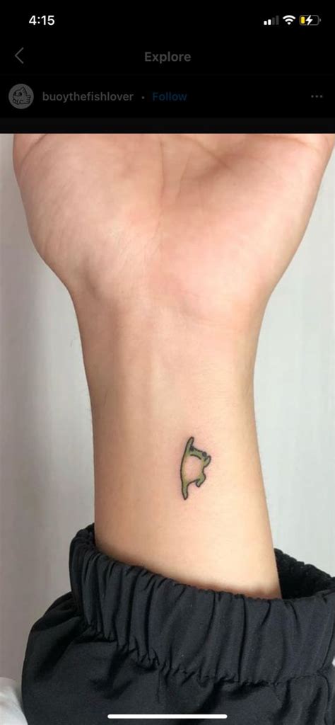 Small Frog Fine Line Tattoo