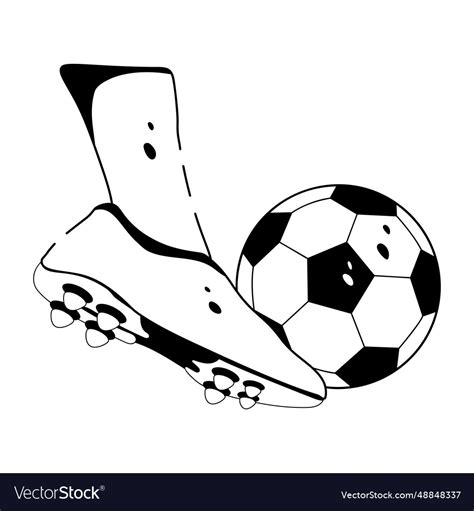 Football kick Royalty Free Vector Image - VectorStock