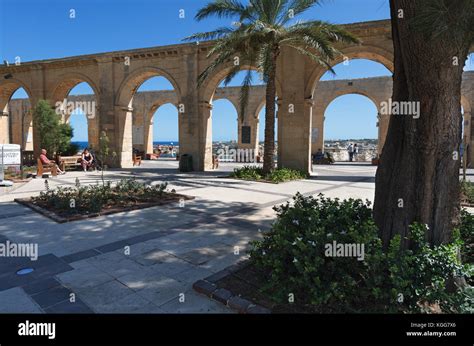 Upper Barrakka Gardens in Valletta (Malta Stock Photo - Alamy