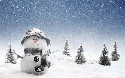 Winter Snowman Wallpaper - WallpaperSafari