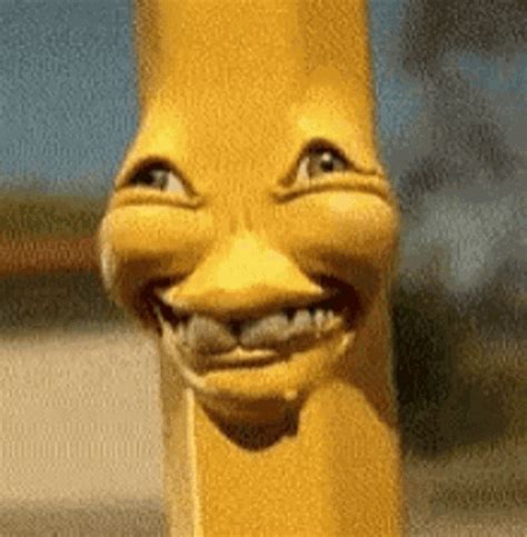 Banana Creepy Face GIF - Banana CreepyFace - Discover & Share GIFs