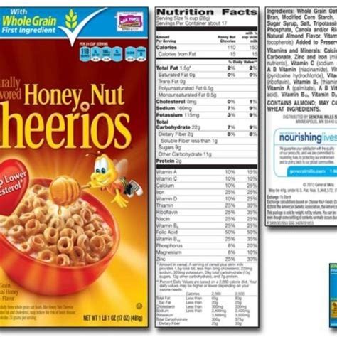 Honey Nut Cheerios Nutrition Facts Label | Blog Dandk