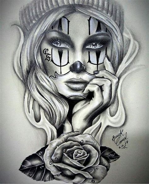 mexicanstyle_art en Instagram: “Clown girl by Erick Corcoran.tattoo #mexicanst... | Chicano art ...