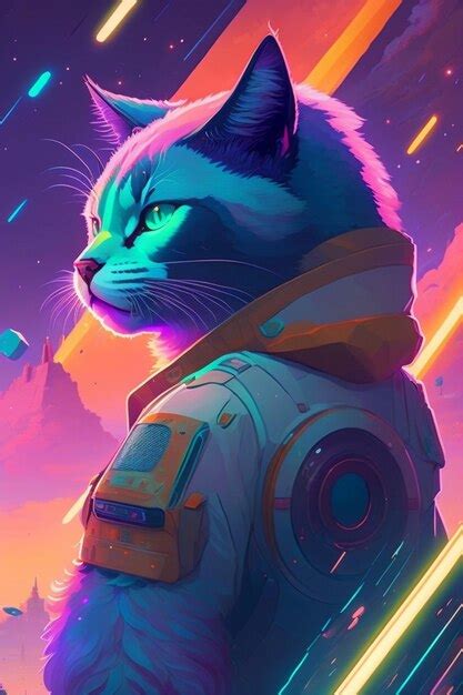 Premium AI Image | A cat in a space suit