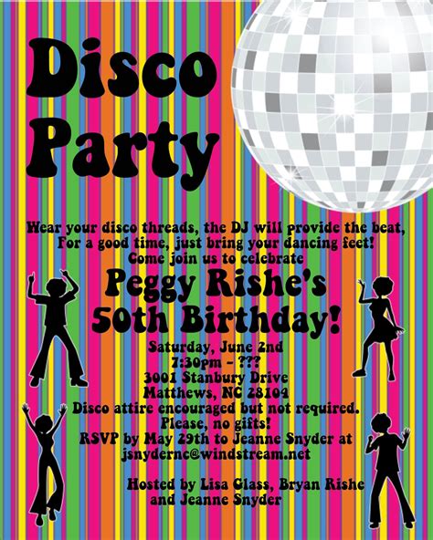 Disco Party Invitations 70's Disco Dance Party by OneWhimsyChick