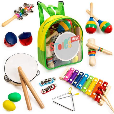 Stoie's 18 pcs Musical Instruments Set for Toddler and Preschool Kids ...