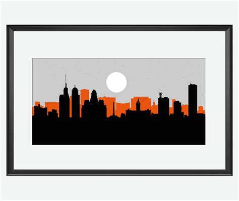 Buffalo Skyline Buffalo NY Buffalo art Buffalo print | Etsy