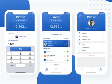 Paypal App Redesign by Bagas Nirwan on Dribbble