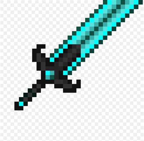 Minecraft Iron Sword Pixel Art Grid - Deriding-Polyphemus