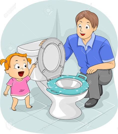 Toilet Kid Clipart - baby toilet kids