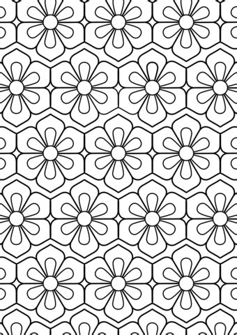 Flower Pattern coloring page | Free Printable Coloring Pages