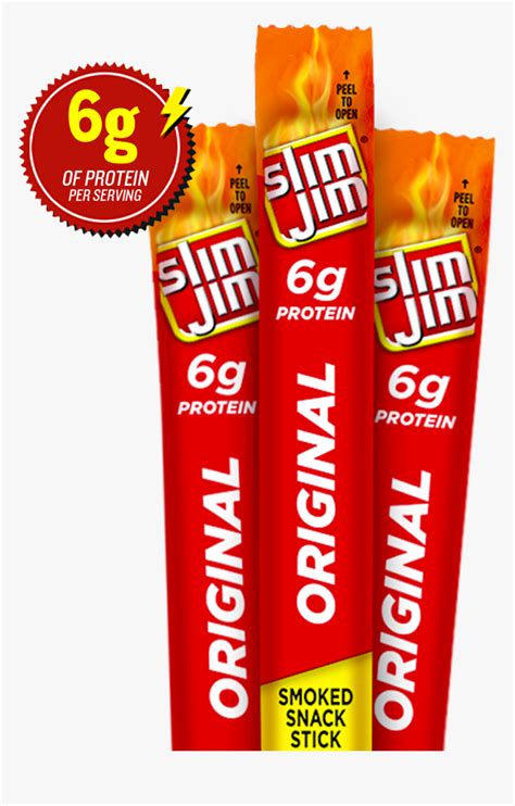 Snack Sticks - Slim Jim Nutrition Facts, HD Png Download - kindpng