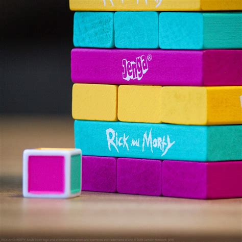 Jenga: Rick and Morty | Classic Jenga Game of Wooden Blocks | Featuring ...