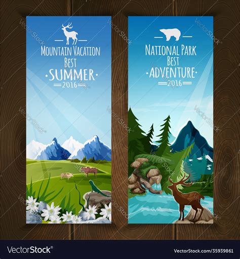 Landscape banner set Royalty Free Vector Image