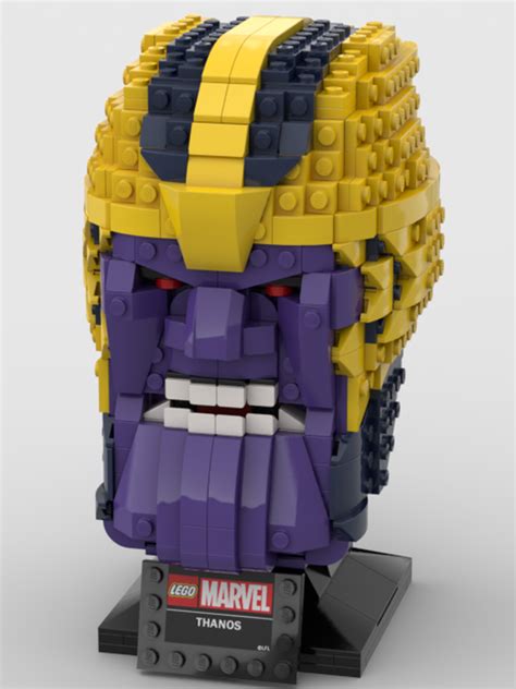 LEGO MOC Thanos Head - Helmet Collection Style by Albo.Lego | Rebrickable - Build with LEGO