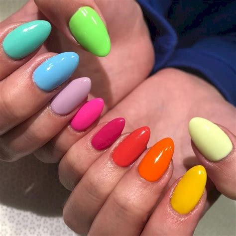 37 Ways to Upgrade on Your Rainbow Nail | Nyc nails, Rainbow nails ...