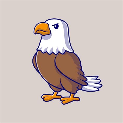 Free Vector | Cute Eagle Bird Cartoon Vector Icon Illustration. Animal ...