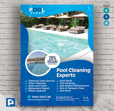 Pool Cleaning Flyer - PSDPixel