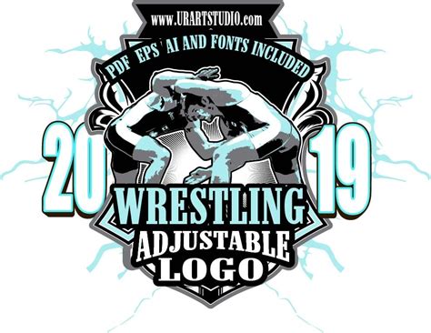 WRESTLING ADJUSTABLE LOGO DESIGN EPS, AI, PDF 004 - UrArtStudio