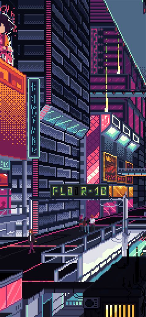 1080x2340 Cyberpunk City Pixel Art 1080x2340 Resolution Wallpaper, HD Artist 4K Wallpapers ...