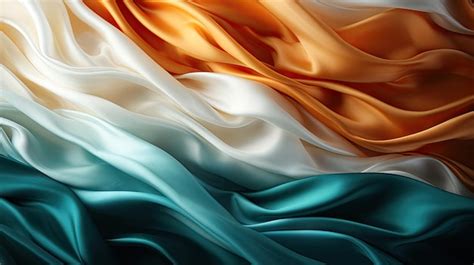 Premium AI Image | Indian flag background wallpaper waves