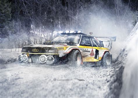 car, YASIDDESIGN, Render, Artwork, Audi Quattro, Rally, Rally Cars, Snow, Audi Wallpapers HD ...