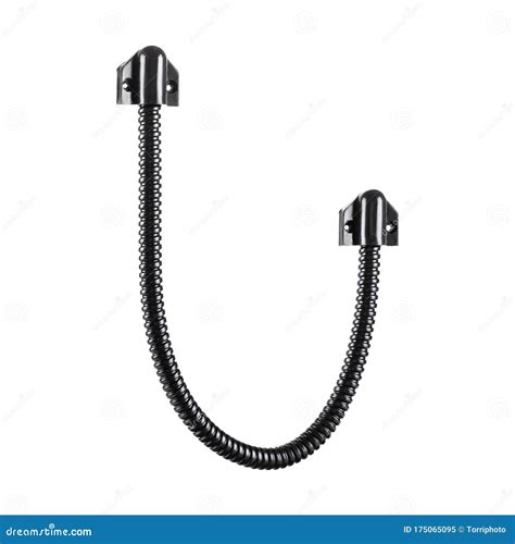 Black Plastic Flexible Cable Conduit for the Door. Flexible Corrugated ...