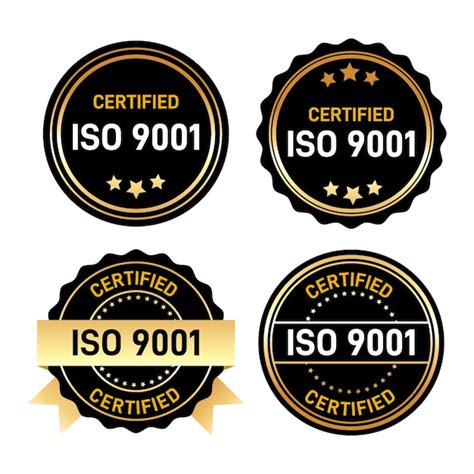 Free Vector | Iso certification stamp set