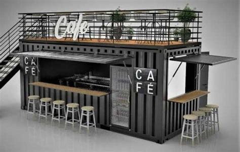 18 Contoh Desain Cafe Container Minimalis & Modern