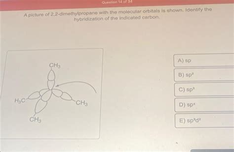 Solved A picture of 2,2-dimethylpropane with the molecular | Chegg.com