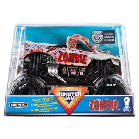 Monster Jam, Official Zombie Monster Truck, Die-Cast Vehicle, 1:24 ...