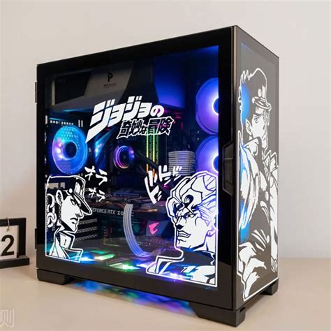 Buy Anime Vinly Stickers for PC Case,JoJo's Bizarre Adventure Cartoon Decor Decals for ATX Mid ...