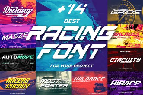 14 Best Racing Fonts to Create Stunning Design - Din Studio