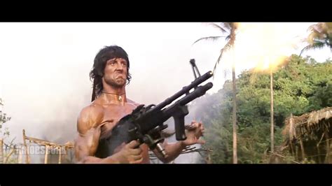 Rambo Shooting Machine Gun