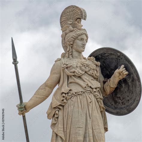 Athena statue, the ancient Greek goddess of knowledge and wisdom Stock Photo | Adobe Stock