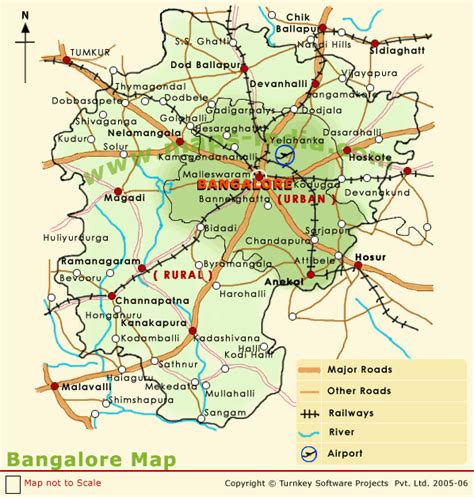 Bangalore Map, Bangalore Map India