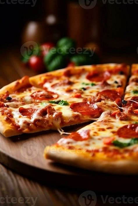 italian tomato background food copy pizza cheese meal space black fast rustic food. Generative ...