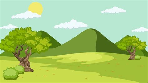 Cartoon Mountains Background in Illustrator, SVG, JPG, EPS, PNG ...