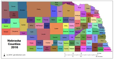 Map of Nebraska Counties