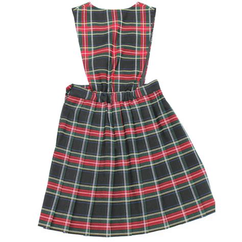 Plaid School Uniform Jumper V-Front Knife Pleats Style 62 - SchoolUniforms.com