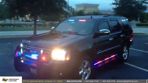 HG2 Emergency Lighting | Chevy Tahoe Undercover Slicktop Lighting Package - YouTube