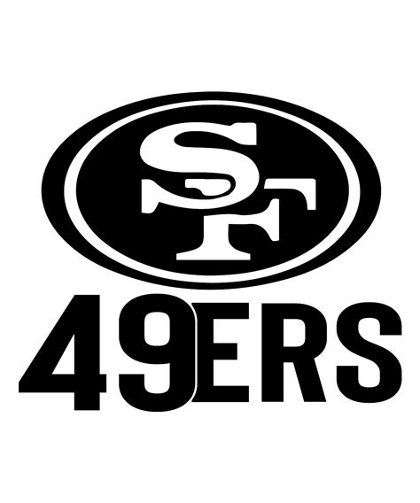 49ers Logo Black And White | edu.svet.gob.gt