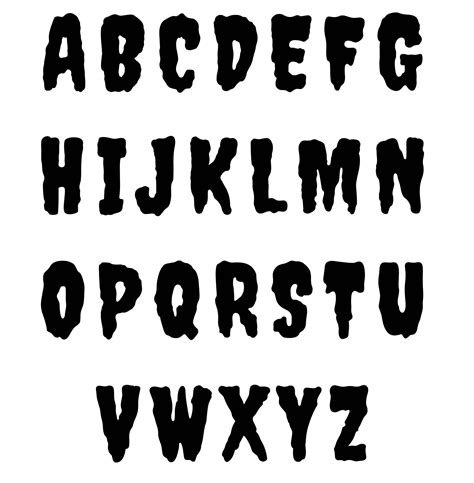 9 Best Images of Printable Scary Letters - Scary Alphabet Letters Templates, Halloween ...