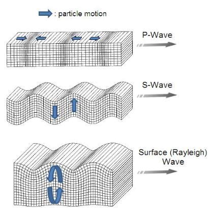 Primary Waves Secondary Waves And Surface Waves